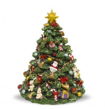 Rotujúci vianočný stromček s hudobnou krabicou