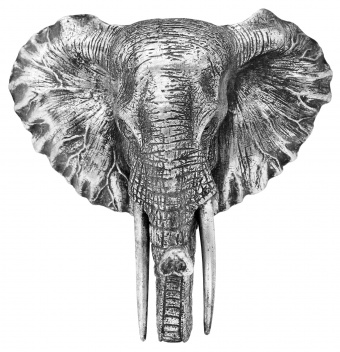 Slon zavesenie ornament