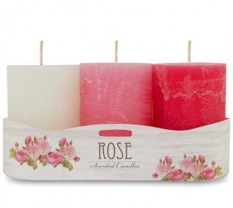 3314557 Pl rose ruze 3pack candle vonajuce